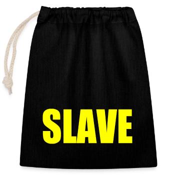Slave - Sac cadeau en coton avec cordon (25 x 30 cm) - noir - Devant