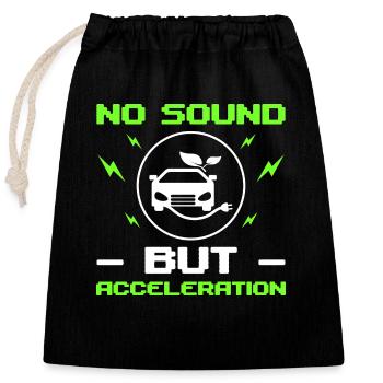 Electromobilité Voiture Environnement Climat - Sac cadeau en coton avec cordon (25 x 30 cm) - noir - Devant