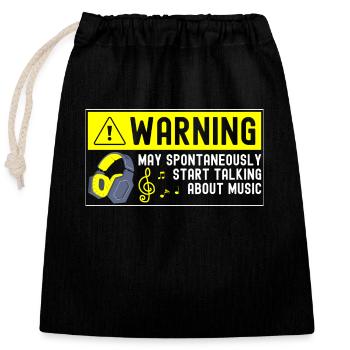 Dj Party Songs Genre - Closable cotton gift bag (25x30cm) - black - Front