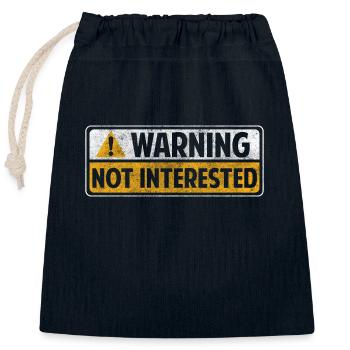 Rebel No Serenity - Closable cotton gift bag (25x30cm) - navy - Front