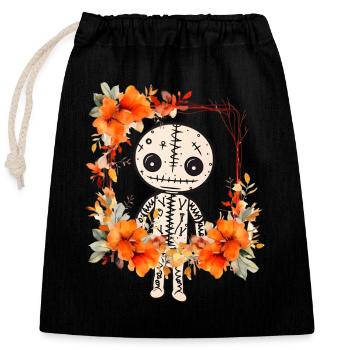 Halloween Custom Shirt, Kapuzenpullover, Tassen, Mützen, Taschen - Verschließbarer Geschenkbeutel aus Baumwolle (25x30cm) - Schwarz - Vorne