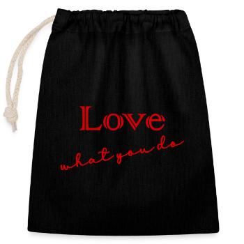 CITATION,CITATIONS,MESSAGE, MESSAGE,HUMOUR - Sac cadeau en coton avec cordon (25 x 30 cm) - noir - Devant