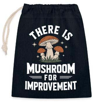 Pilz Pilze Funghi Champignon - Verschließbarer Geschenkbeutel aus Baumwolle (25x30cm) - Navy - Vorne