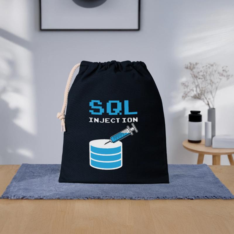 Injection SQL pour les administrateurs de base de données SQL Sac cadeau en coton avec cordon (25 x 30 cm)
