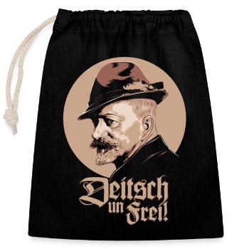 Anton Günther - Verschließbarer Geschenkbeutel aus Baumwolle (25x30cm) - Schwarz - Vorne