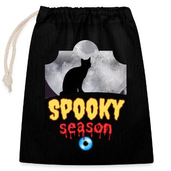 Scary season - Closable cotton gift bag (25x30cm) - black - Front