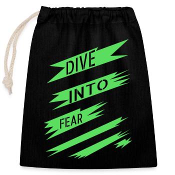 Bungee Jumping Techniques Bungee Jumping Tips - Closable cotton gift bag (25x30cm) - black - Front