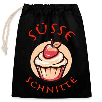Coupes sucrées - Sac cadeau en coton avec cordon (25 x 30 cm) - noir - Devant