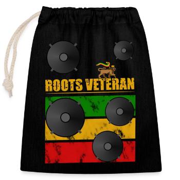 Roots Veteran Reggae - Closable cotton gift bag (25x30cm) - black - Front