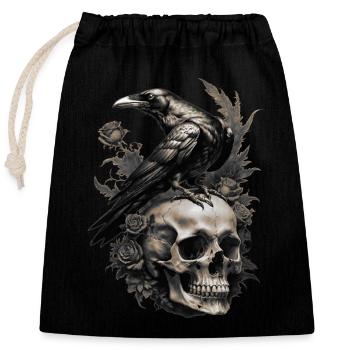Dark Soul - Closable cotton gift bag (25x30cm) - black - Front
