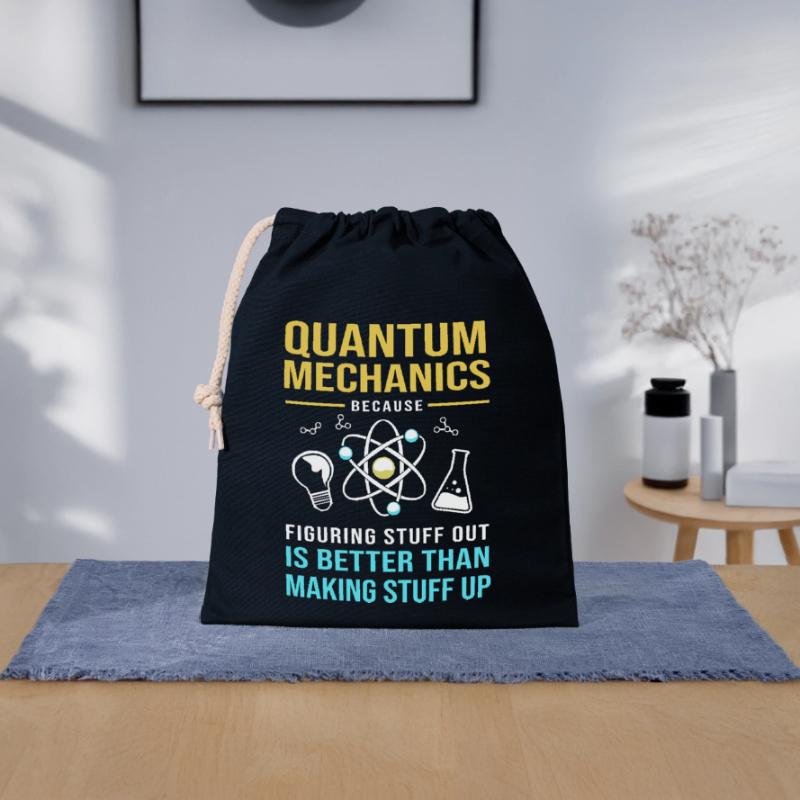 Quantum Physics Quantum Mechanics Quantum Leap Closable cotton gift bag (25x30cm)