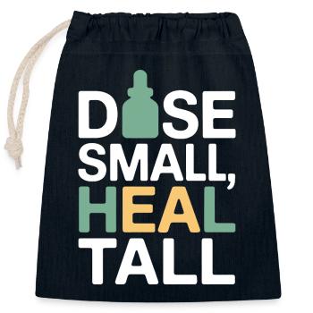 Certified Clinical Micro-Dose Specialist Apparel  - Closable cotton gift bag (25x30cm) - navy - Front
