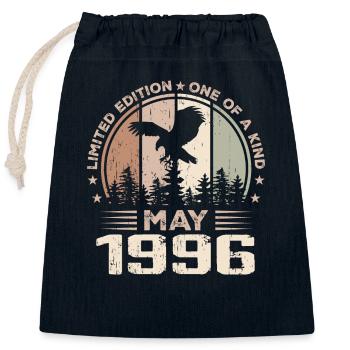Unvergleichlich seit Mai 1996, 28-jähriges Jubiläum - Verschließbarer Geschenkbeutel aus Baumwolle (25x30cm) - Navy - Vorne