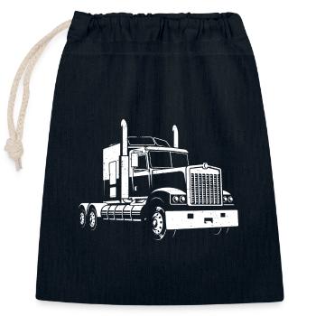 LKW Fahrer LKW Laster - Verschließbarer Geschenkbeutel aus Baumwolle (25x30cm) - Navy - Vorne