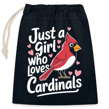 Cardinal Red Cardinal Vogel Red Cardinal - Closable cotton gift bag (25x30cm) - navy - Front