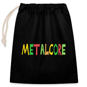 Metalcore Niedliche Farben Sarkastischer Metal - Verschließbarer Geschenkbeutel aus Baumwolle (25x30cm) - Schwarz - Vorne