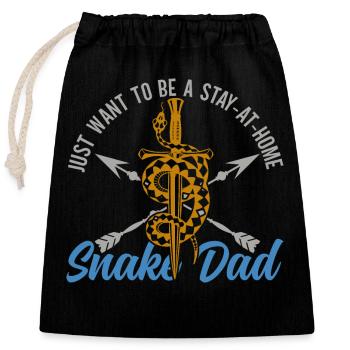 Snake owners Snake lovers Snakes - Closable cotton gift bag (25x30cm) - black - Front