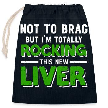 Liver transplantation Organ donors Organ donation - Closable cotton gift bag (25x30cm) - navy - Front