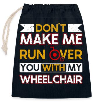 Wheelchair leg amputation consciousness amputation - Closable cotton gift bag (25x30cm) - navy - Front