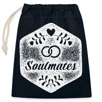 Partenaire des amis de Soulmate - Sac cadeau en coton avec cordon (25 x 30 cm) - bleu marine - Devant