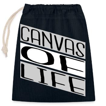 expression of identity present sayings - Closable cotton gift bag (25x30cm) - navy - Front