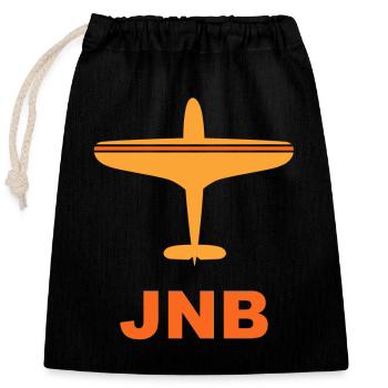 Flughafen Johannesburg - Südafrika - Spotter - Verschließbarer Geschenkbeutel aus Baumwolle (25x30cm) - Schwarz - Vorne