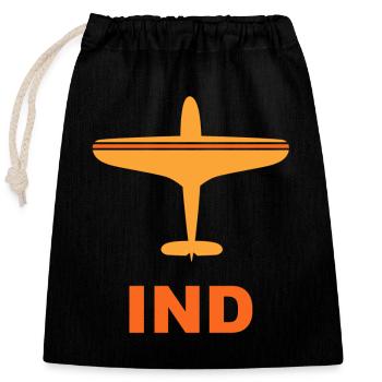 Indianapolis Airport - Spotter - Spotting - United States - Closable cotton gift bag (25x30cm) - black - Front