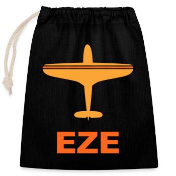 Buenos Aires Airport - Argentina - Spotter - Closable cotton gift bag (25x30cm) - black - Front
