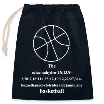 Molécule de basket-ball - IUPAC Nomenclature - Nerd Humour - Sac cadeau en coton avec cordon (25 x 30 cm) - bleu marine - Devant