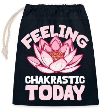 Chakra Feeling - Good Energy - Closable cotton gift bag (25x30cm) - navy - Front