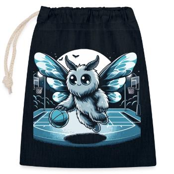 Mothman Point Pleasant Basketball Cryptid - Closable cotton gift bag (25x30cm) - navy - Front