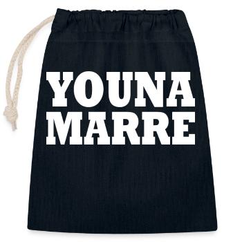 Youna marre You na marre - Sac cadeau en coton avec cordon (25 x 30 cm) - bleu marine - Devant