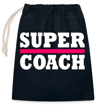 coach - Closable cotton gift bag (25x30cm) - navy - Front