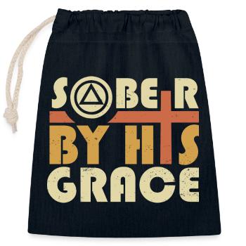Glauben Nüchternheit trockener Alkoholiker Christ - Verschließbarer Geschenkbeutel aus Baumwolle (25x30cm) - Navy - Vorne