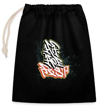 Hip Hop Fest - Verschließbarer Geschenkbeutel aus Baumwolle (25x30cm) - Schwarz - Vorne