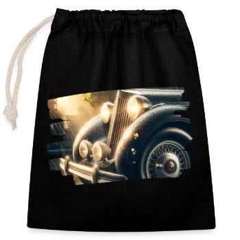 Packard classique sous la pluie - Sac cadeau en coton avec cordon (25 x 30 cm) - noir - Devant