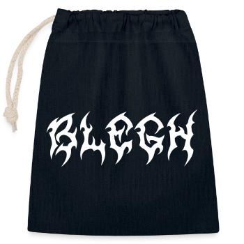 Blegh Metalcore Deathcore - Verschließbarer Geschenkbeutel aus Baumwolle (25x30cm) - Navy - Vorne