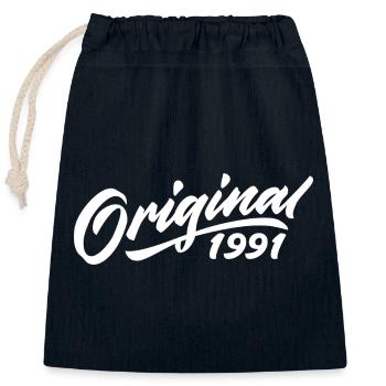 Original 1991 Geburtstagsgeschenk 1991 - Verschließbarer Geschenkbeutel aus Baumwolle (25x30cm) - Navy - Vorne