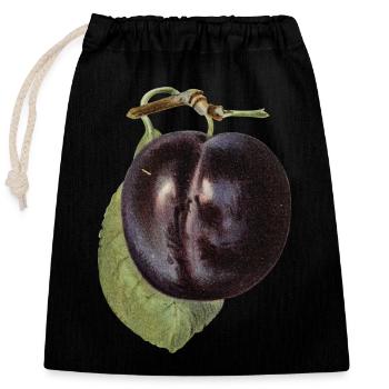 PLUM 3 - Verschließbarer Geschenkbeutel aus Baumwolle (25x30cm) - Schwarz - Vorne
