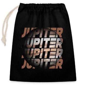 Jupiter Design - Sac cadeau en coton avec cordon (25 x 30 cm) - noir - Devant