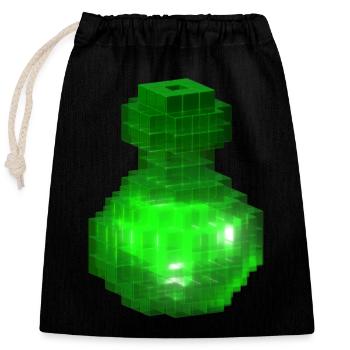 Gothic Metal Vegan Green Halloween Magic Bottle - Closable cotton gift bag (25x30cm) - black - Front