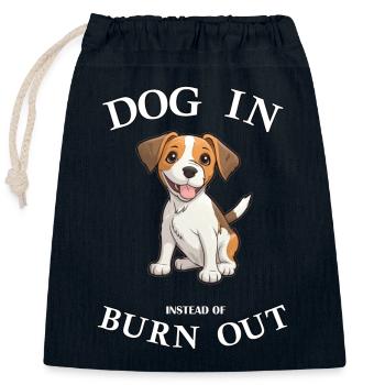 Hund Büro Bürohund Hundebesitzer Welpe Arbeit Job - Verschließbarer Geschenkbeutel aus Baumwolle (25x30cm) - Navy - Vorne