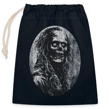 Evil Evil Zombie Undead - Sac cadeau en coton avec cordon (25 x 30 cm) - bleu marine - Devant
