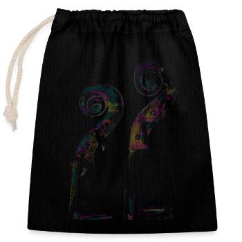 Cello - Closable cotton gift bag (25x30cm) - black - Front