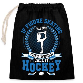Grace Over Game: Figure Skating's Challenge - Closable cotton gift bag (25x30cm) - black - Front