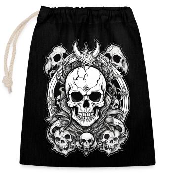 Death metal - Sac cadeau en coton avec cordon (25 x 30 cm) - noir - Devant