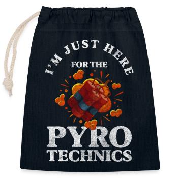 Pyro Wunderschön Verboten - Verschließbarer Geschenkbeutel aus Baumwolle (25x30cm) - Navy - Vorne