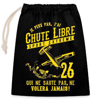 Extreme Free Fall 26 - Closable cotton gift bag (25x30cm) - black - Front
