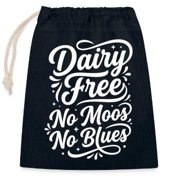 Gluten Free Moss Blues Humor Saying - Closable cotton gift bag (25x30cm) - navy - Front