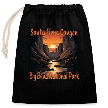 Santa Elena Canyon - The most impressive canyon i - Closable cotton gift bag (25x30cm) - black - Front